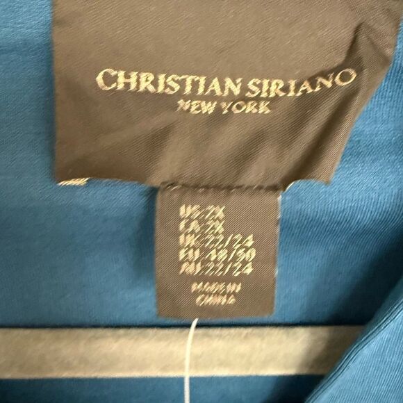Christian Siriano blue ponte swing jacket size 2x - Picture 5 of 5